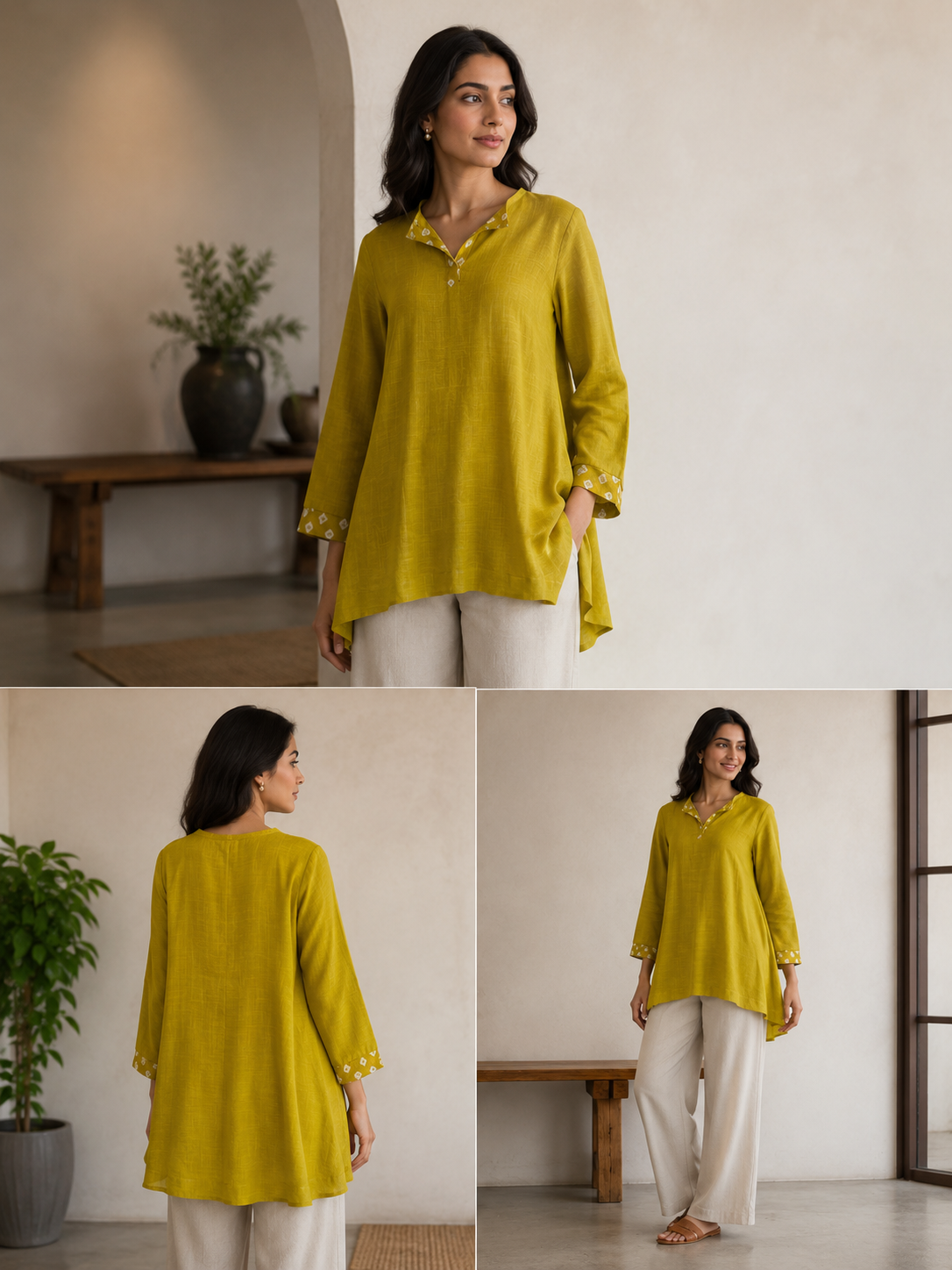 The Chartreuse High-Low Tunic