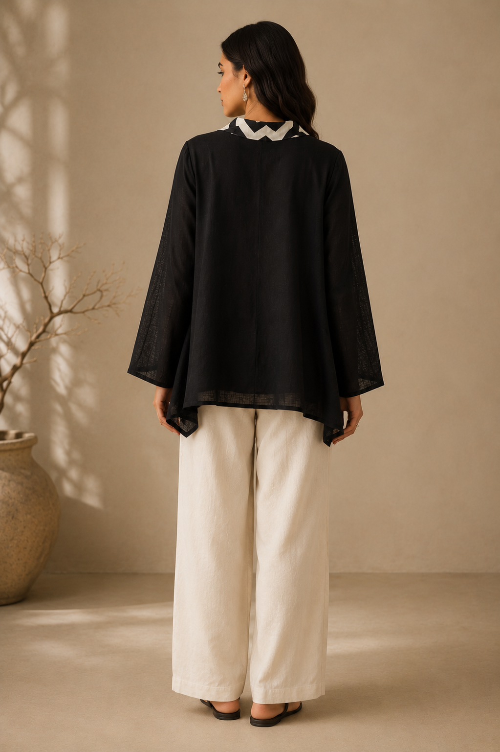 Midnight Flow Asymmetrical Shirt
