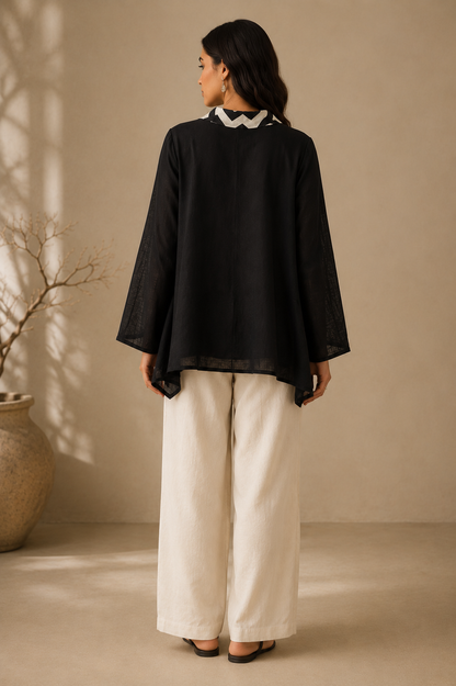 Midnight Flow Asymmetrical Shirt