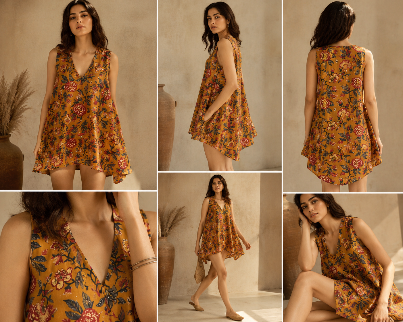 Mustard Bloom Asymmetrical Top
