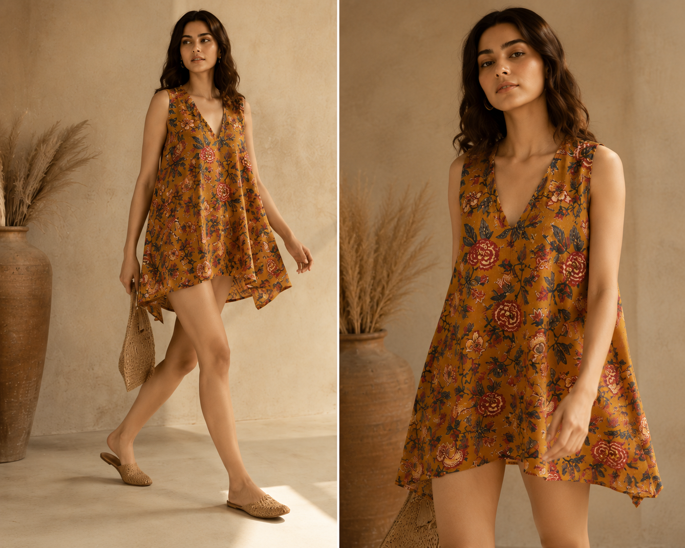 Mustard Bloom Asymmetrical Top