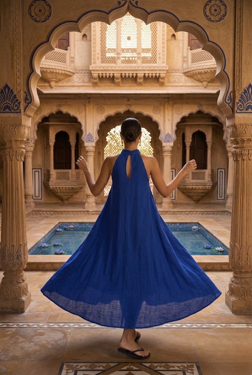 Royal Blue Courtyard Maxi