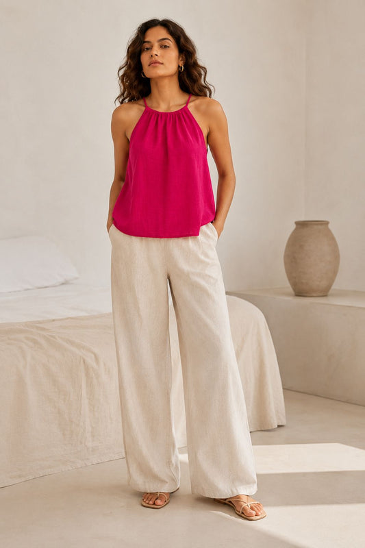 Pink Mirage Tie-Up Top